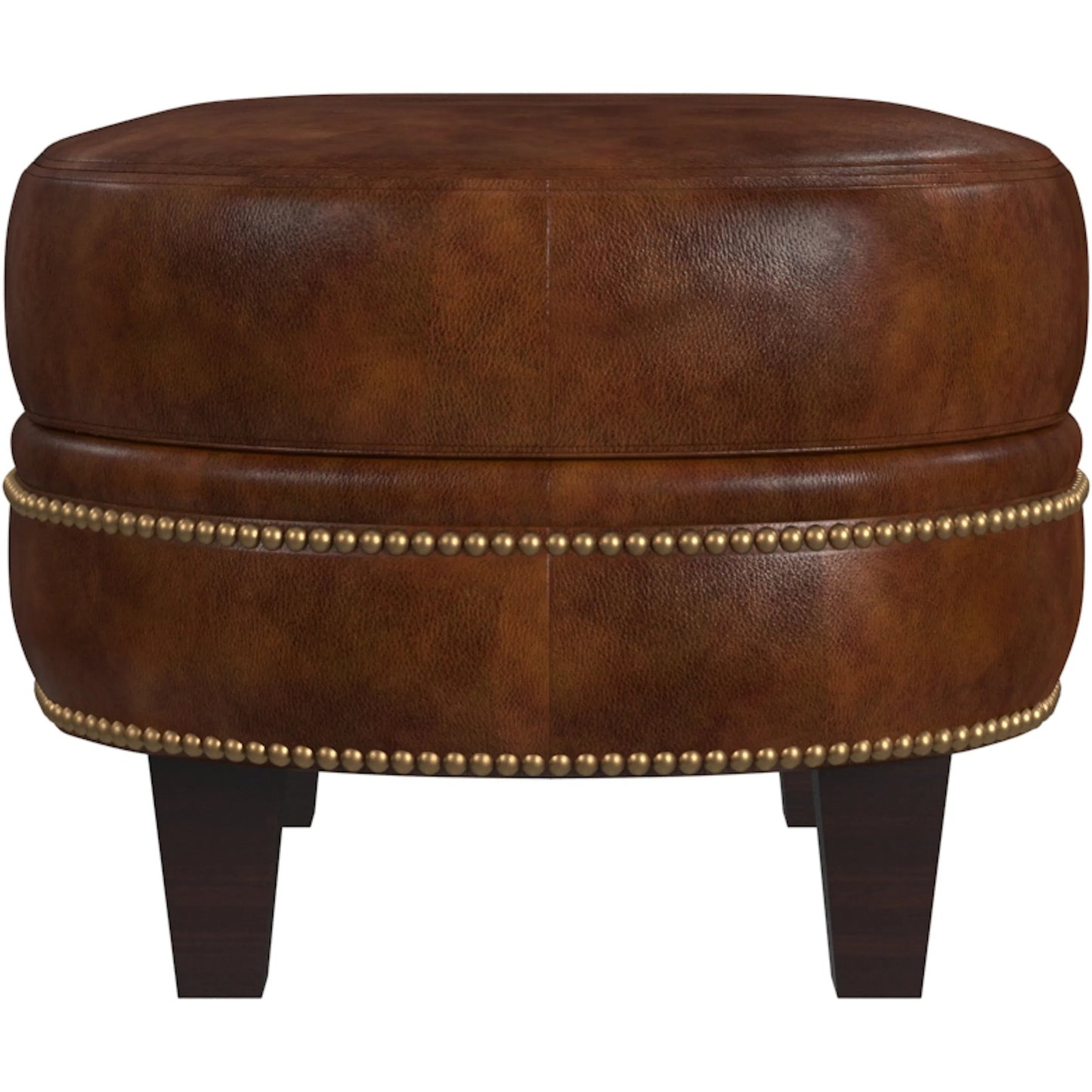 002 SI-2379452 | Additional Silo | Richardson Ottoman by Bradington-Young by Hooker Furniture in brown. Made from leather in a unique style.