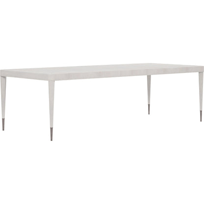 Mezzanine Rectangular Dining Table by A.R.T. Furniture in dove gray. Made from parawood, poplar solids, maple veneer, steel in a modern style.