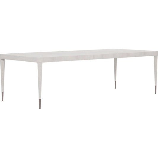 Mezzanine Rectangular Dining Table by A.R.T. Furniture in dove gray. Made from parawood, poplar solids, maple veneer, steel in a modern style.
