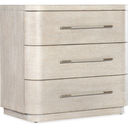 001 SI-2133673 | Primary Silo | Modern Mood Three Drawer Nightstand by Hooker Furniture. Made from oak veneers in a modern style.