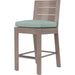 Laguna Outdoor Barstool in Canvas Flax by Sunset West in browns. Made from aluminum in a modern style.