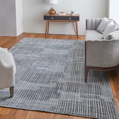 Eastfield Rug - 69AHF by Feizy in blue, ivory, gray. Made from wool, viscose in a unique style.