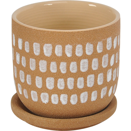 Botanical Planter by Moe's Home Collection in natural. Made from 100% stoneware in a eclectic & global style.
