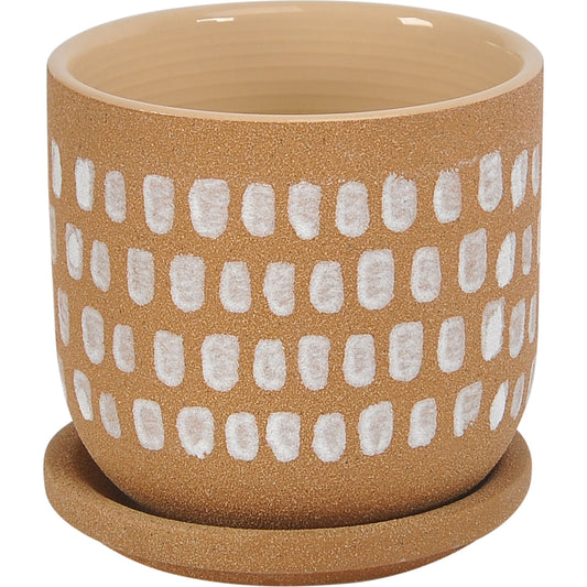 Botanical Planter by Moe's Home Collection in natural. Made from 100% stoneware in a eclectic & global style.