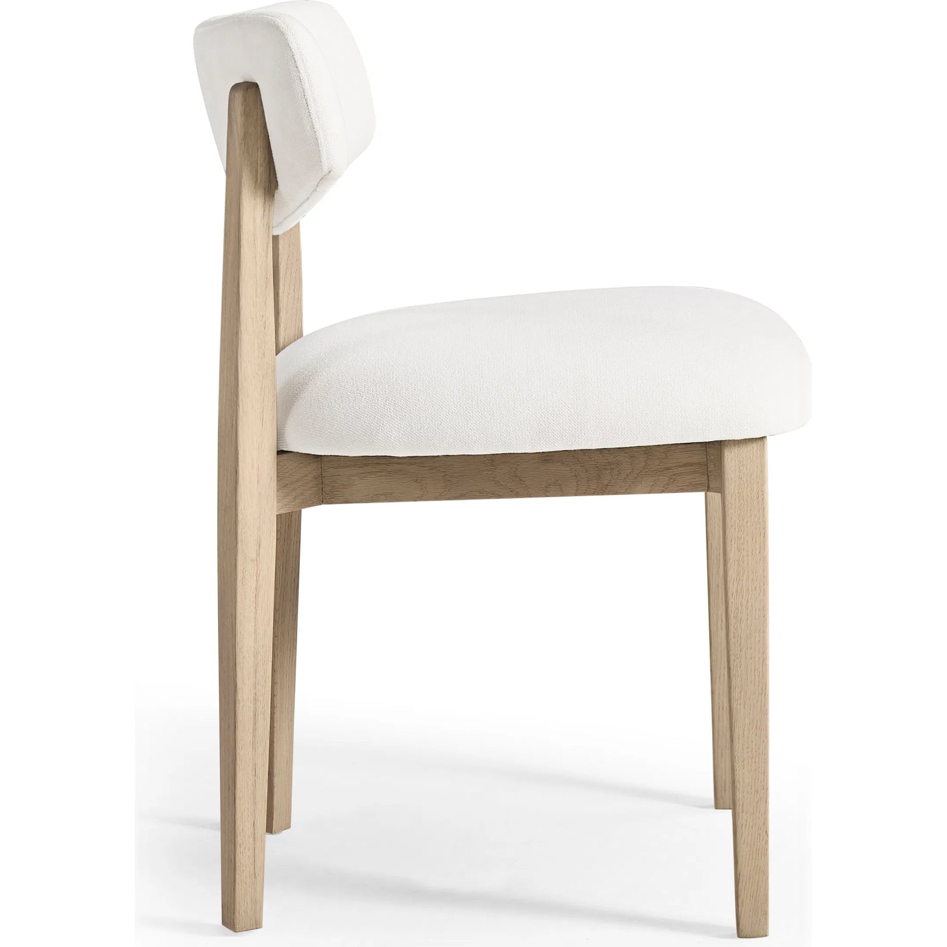 Atoll Side Chair by Jonathan Charles in white washed oak. Made from main oak in a unique style.