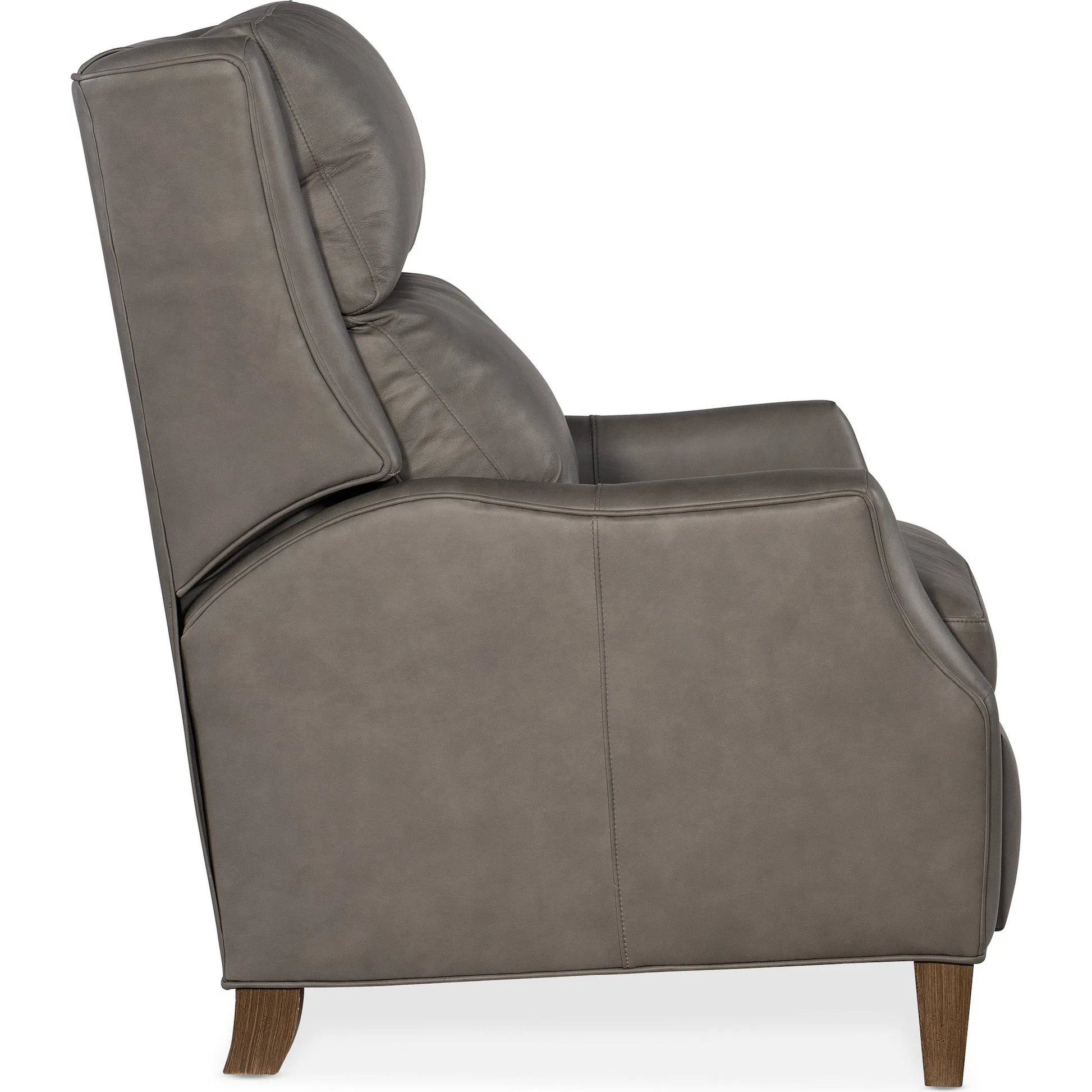 Thomas Recliner by Bradington-Young by Hooker Furniture. Made from leather in a unique style.