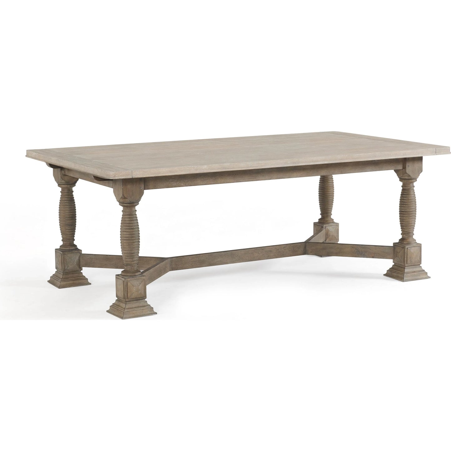 001 SI-2356212 | Primary Silo | Reforma Trestle Table Base by A.R.T. Furniture in tapenade. Made from parawood solids, random match flaky oak veneers in a traditional style.