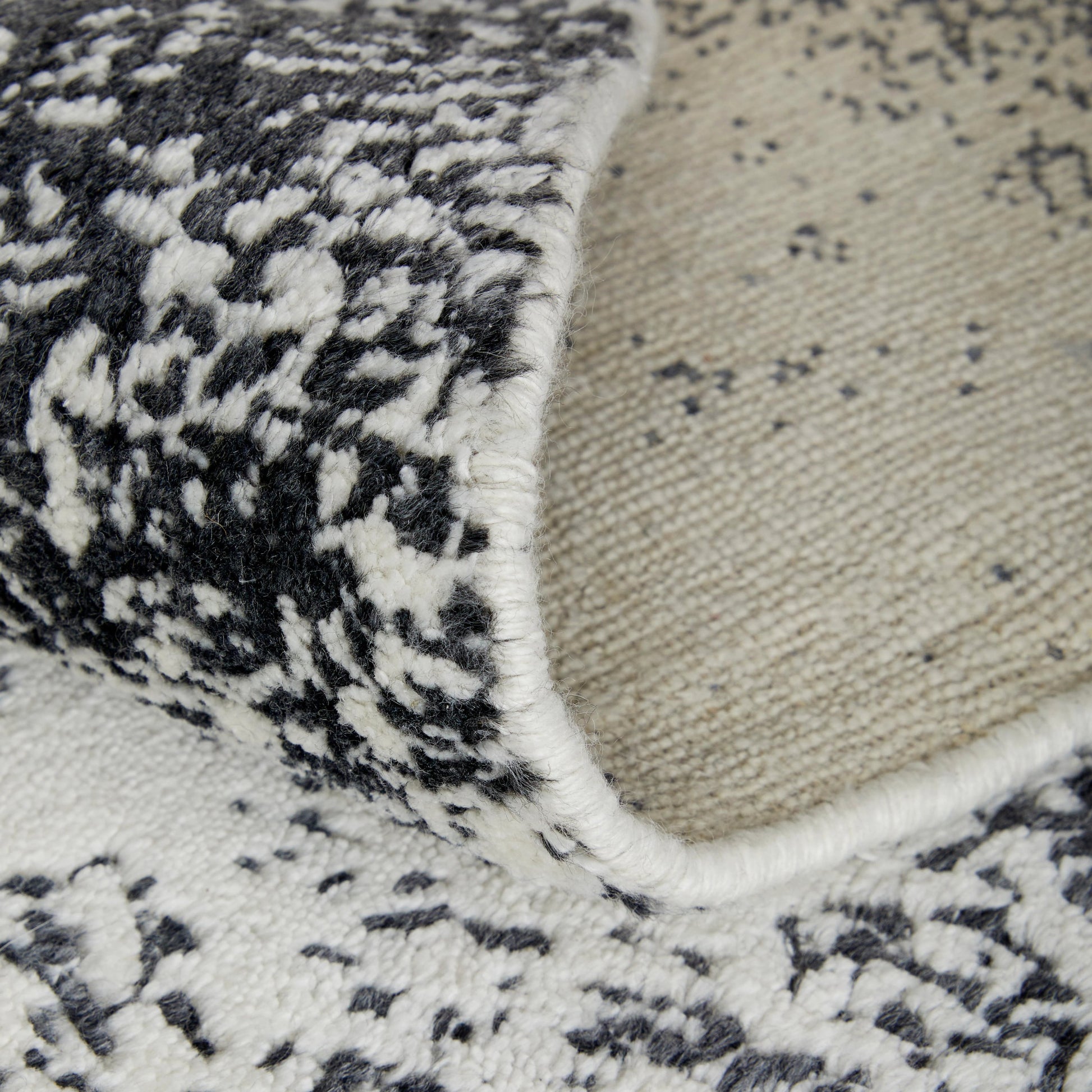 Coda Rug - 8930F by Feizy in black, white. Made from wool, viscose in a unique style.
