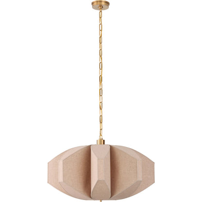 Aydin Chandelier by Wildwood in tan, gold and tan, antique brass. Made from unique in a unique style.