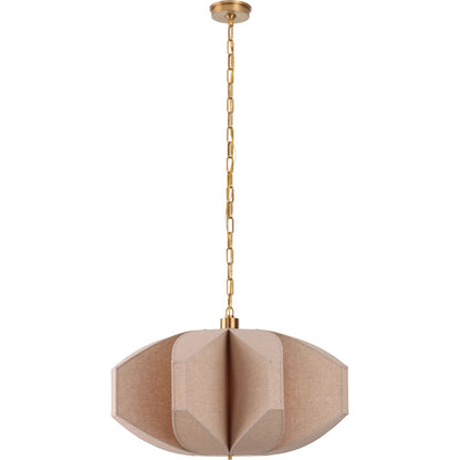 Aydin Chandelier by Wildwood in tan, gold and tan, antique brass. Made from unique in a unique style.