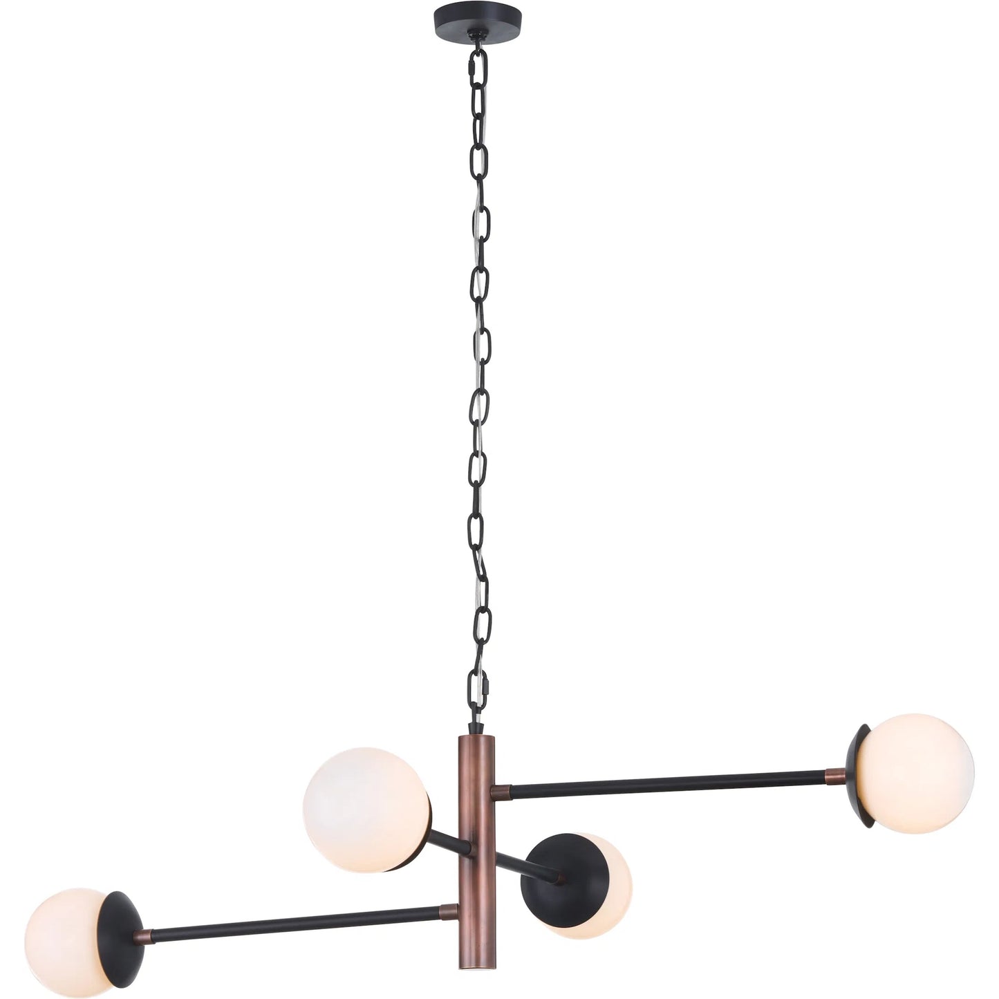 000 SI-2533979 | Primary Silo | Alvar Chandelier by Wildwood in gold, black and copper, black, white. Made from unique in a unique style.