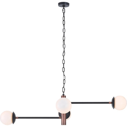 Alvar Chandelier by Wildwood in gold, black and copper, black, white. Made from unique in a unique style.