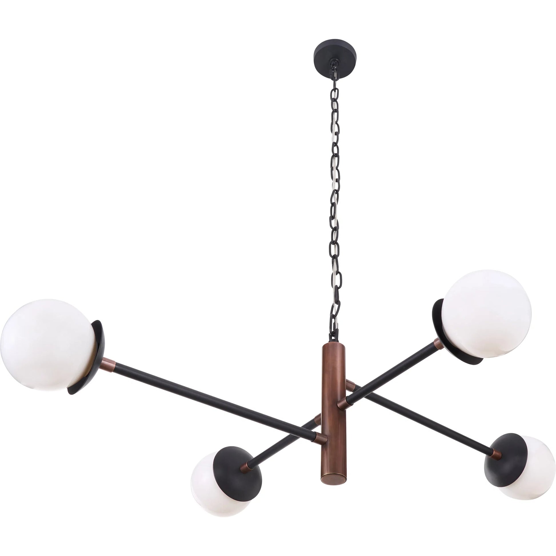 Alvar Chandelier by Wildwood in gold, black and copper, black, white. Made from unique in a unique style.