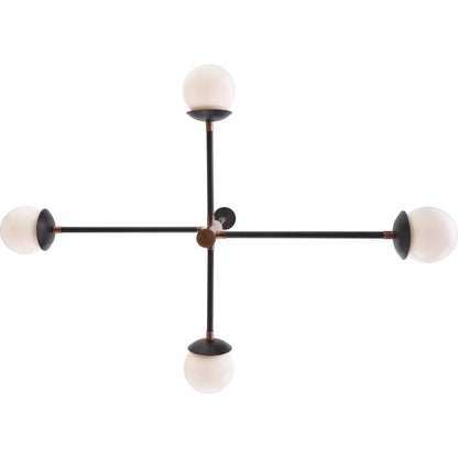 Alvar Chandelier by Wildwood in gold, black and copper, black, white. Made from unique in a unique style.