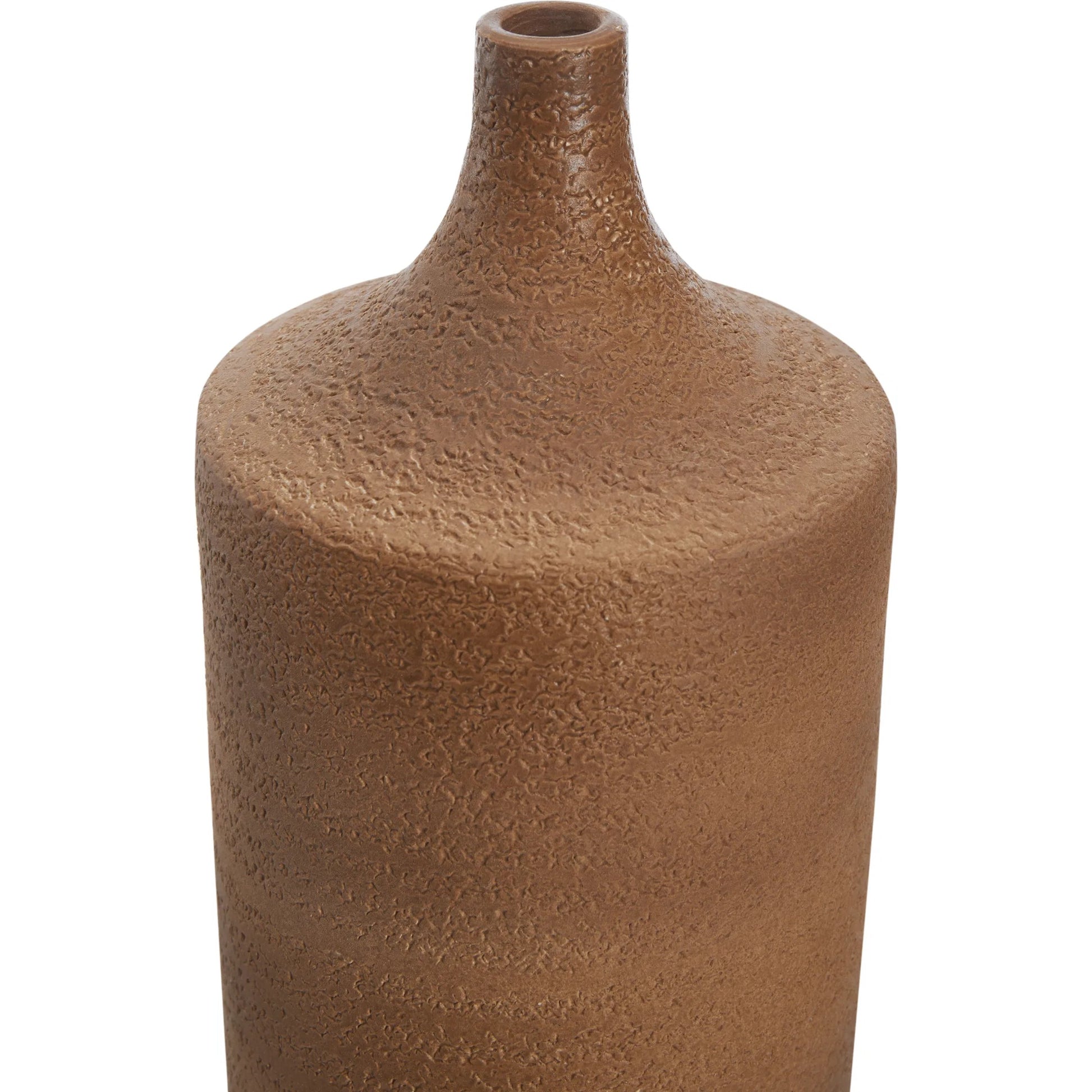 Varenna Vase by Wildwood in tan and desert tan textured glaze. Made from unique in a unique style.