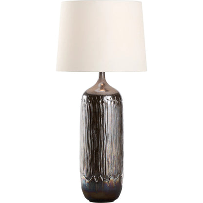 Lugana Lamp by Wildwood in brown and metallic glaze. Made from unique in a unique style.