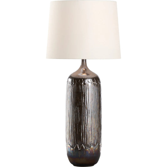 Lugana Lamp by Wildwood in brown and metallic glaze. Made from unique in a unique style.