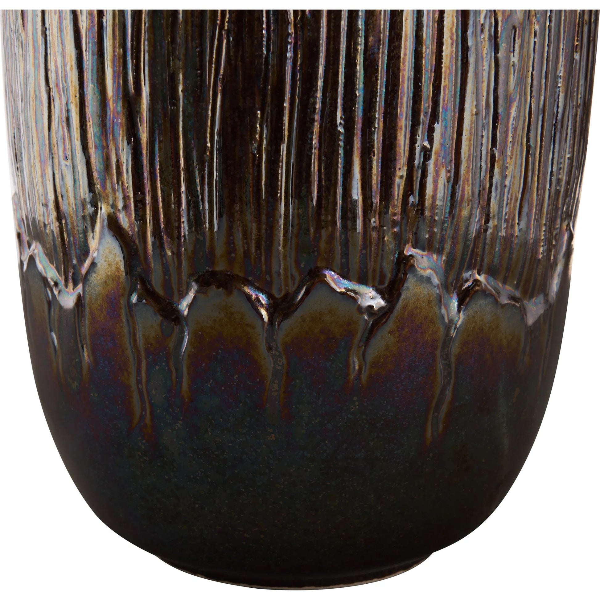 Lugana Lamp by Wildwood in brown and metallic glaze. Made from unique in a unique style.