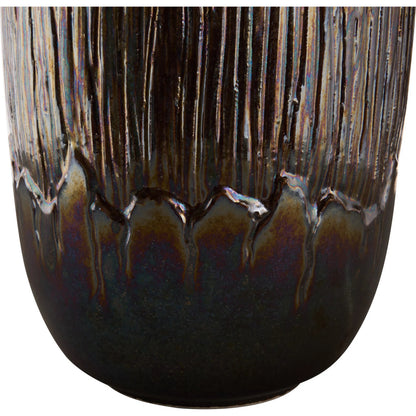 Lugana Lamp by Wildwood in brown and metallic glaze. Made from unique in a unique style.