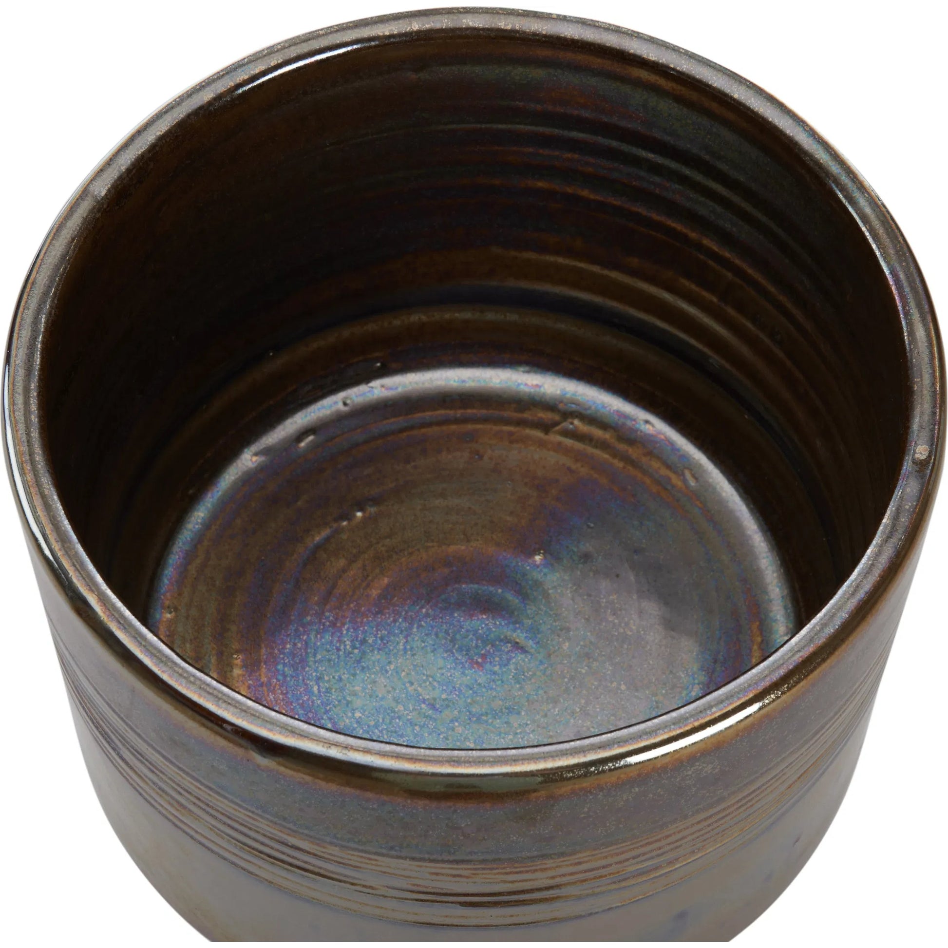 Lugana Vase by Wildwood in brown and metallic reactive glaze. Made from unique in a unique style.