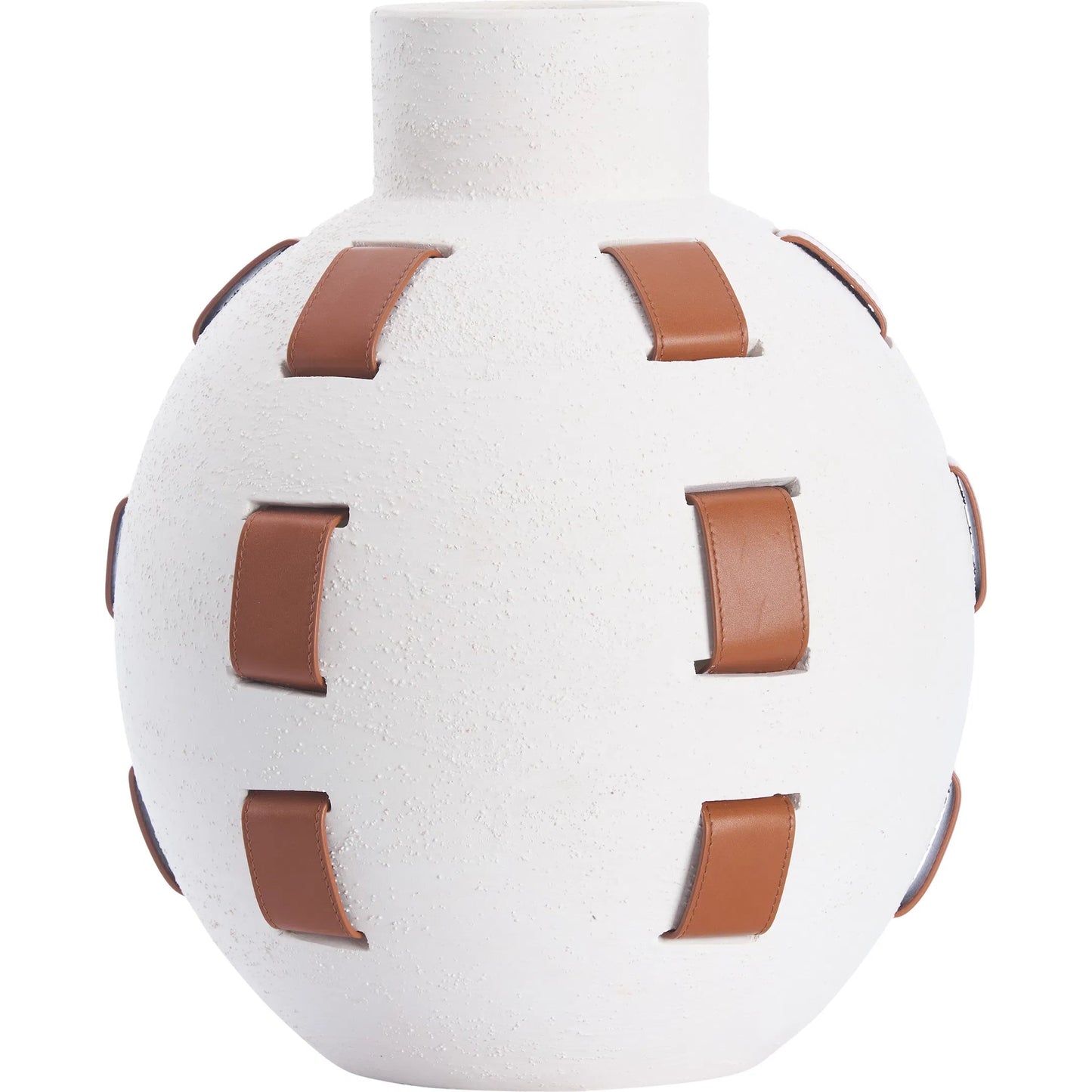 003 SI-2534071 | Additional Silo | Solano Vase by Wildwood in white, cream, brown and white sanded glaze, camel. Made from unique in a unique style.
