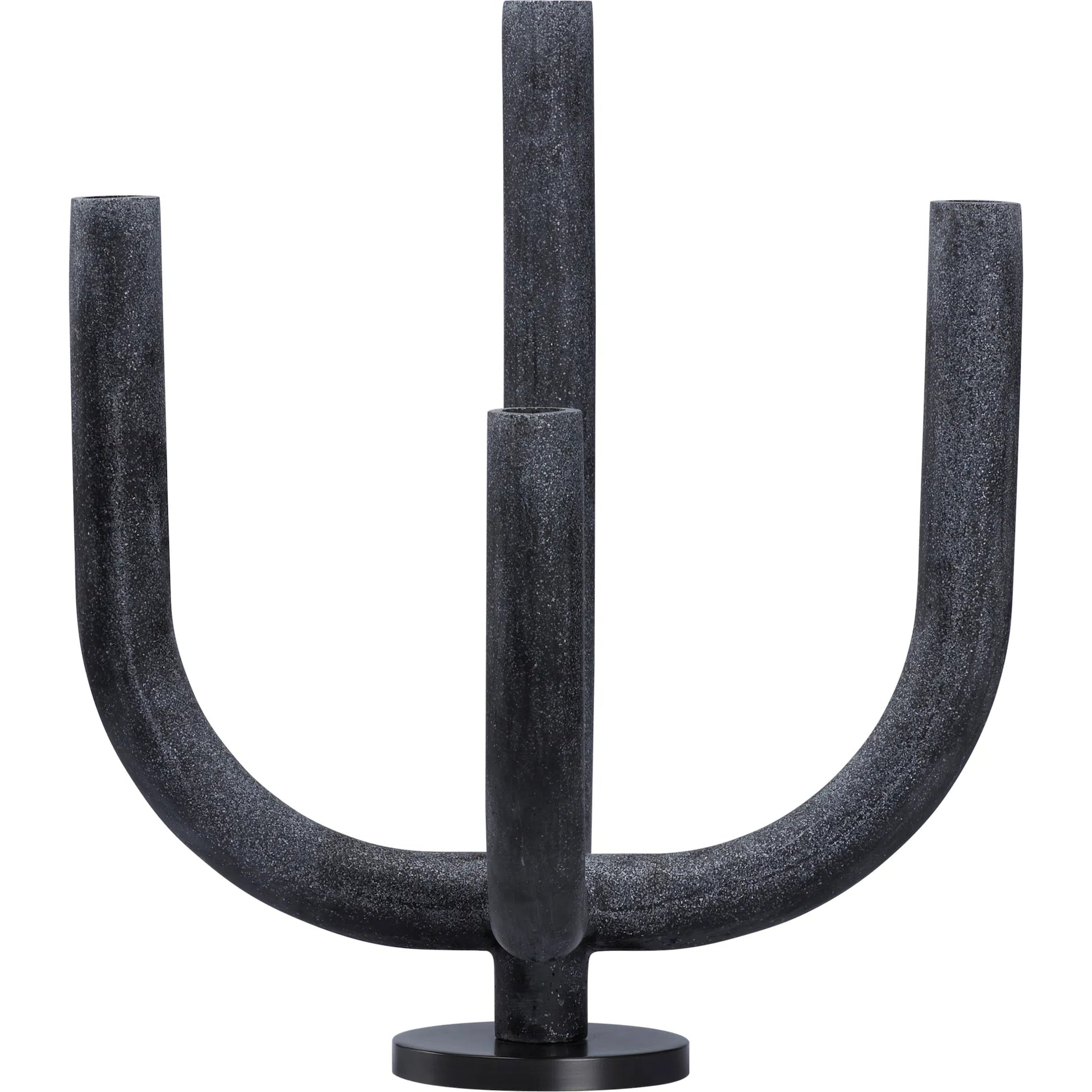 Adan Candleholder by Wildwood in black, gray and natural black, modern bronze. Made from unique in a unique style.