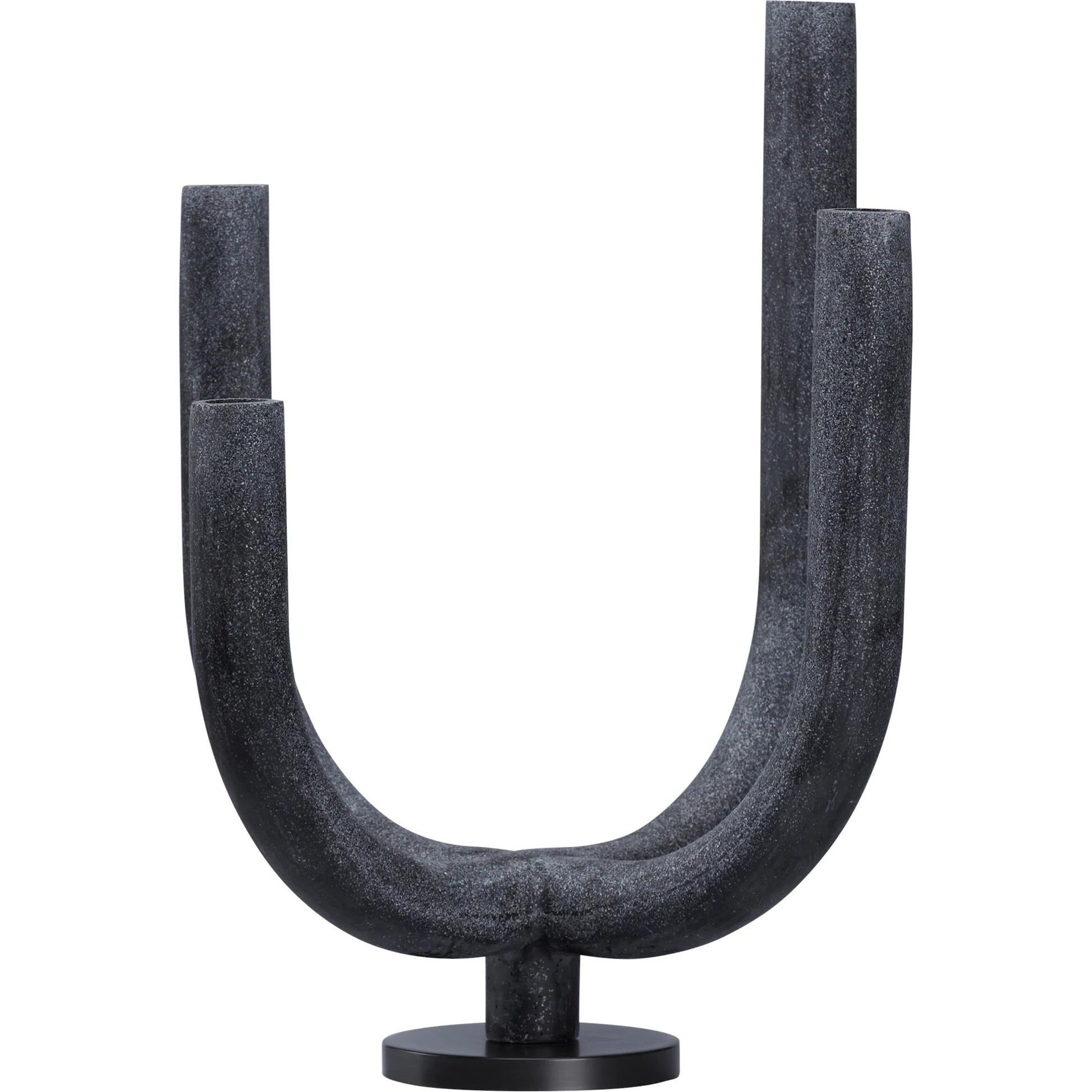Adan Candleholder by Wildwood in black, gray and natural black, modern bronze. Made from unique in a unique style.