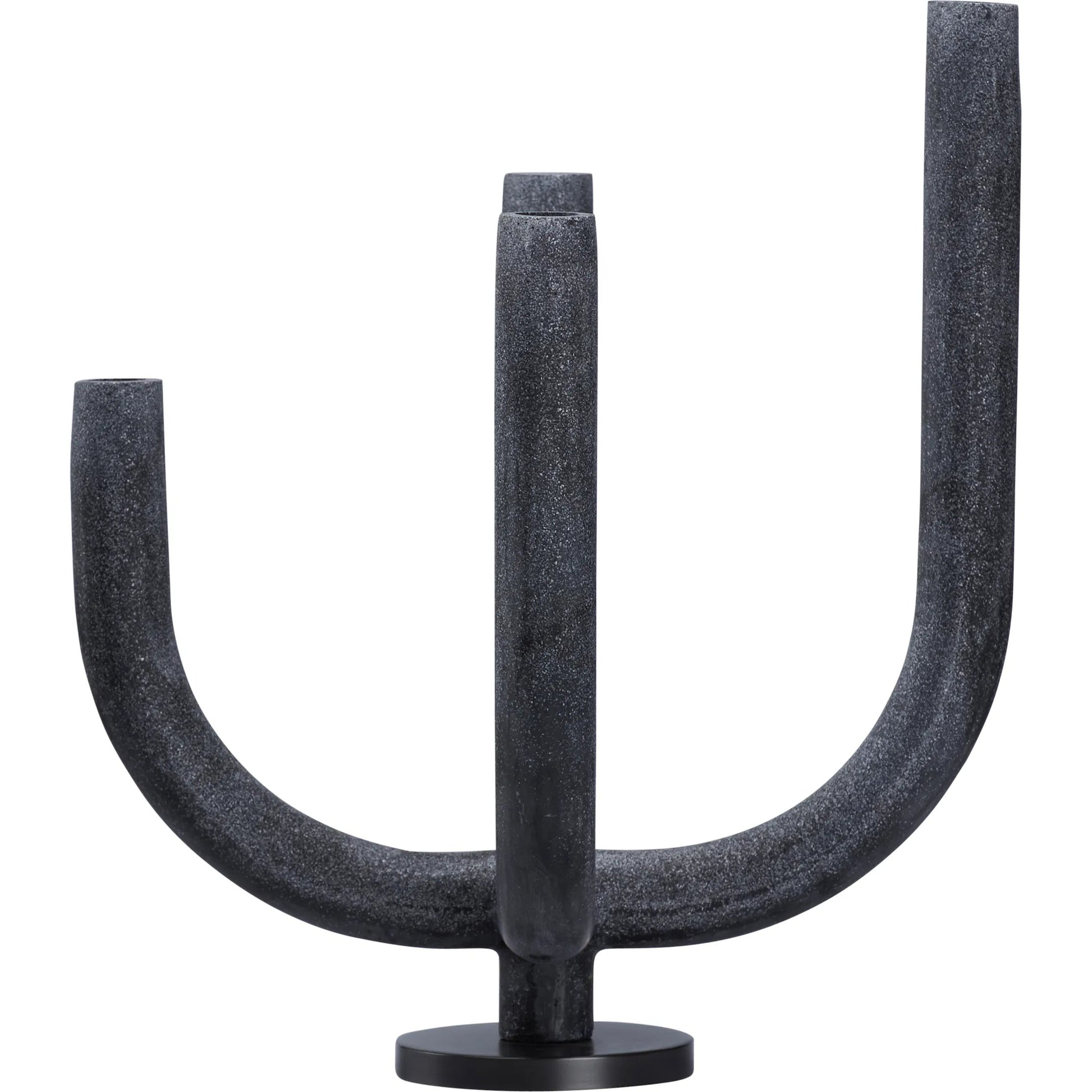 Adan Candleholder by Wildwood in black, gray and natural black, modern bronze. Made from unique in a unique style.