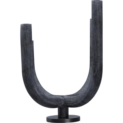 Adan Candleholder by Wildwood in black, gray and natural black, modern bronze. Made from unique in a unique style.