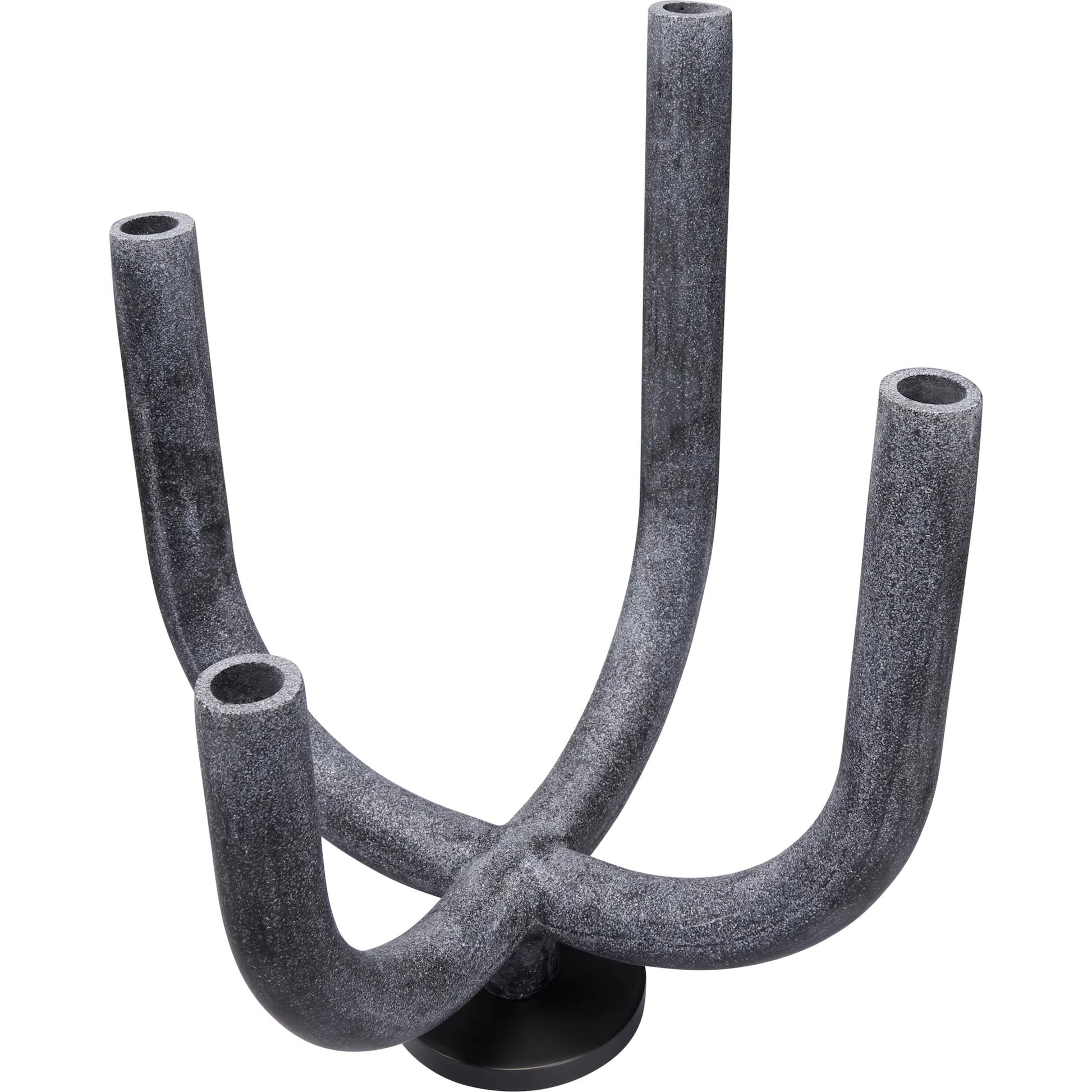 Adan Candleholder by Wildwood in black, gray and natural black, modern bronze. Made from unique in a unique style.