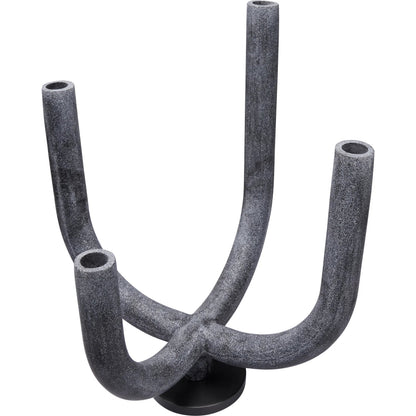 Adan Candleholder by Wildwood in black, gray and natural black, modern bronze. Made from unique in a unique style.