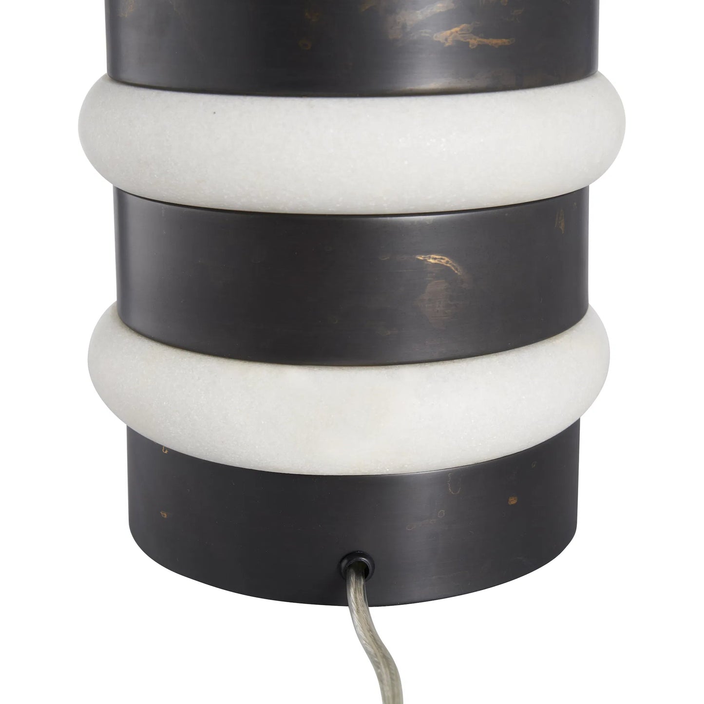 008 SI-2534073 | Closeup | Stevie Lamp by Wildwood in white, cream, black and white, modern bronze. Made from unique in a unique style.
