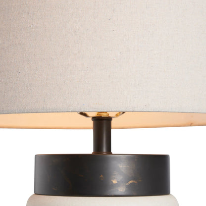 Stevie Lamp by Wildwood in white, cream, black and white, modern bronze. Made from unique in a unique style.