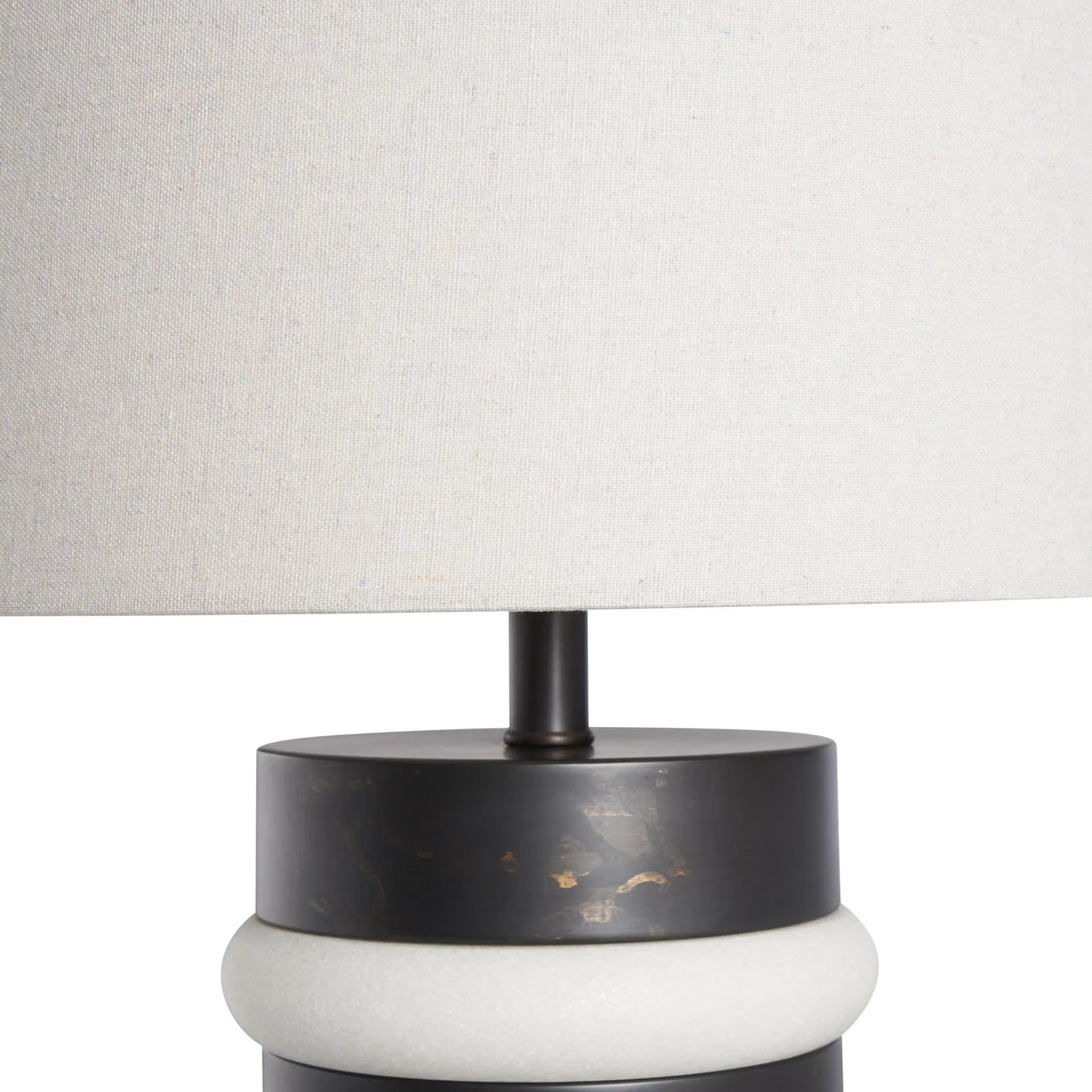 011 SI-2534073 | Closeup | Stevie Lamp by Wildwood in white, cream, black and white, modern bronze. Made from unique in a unique style.