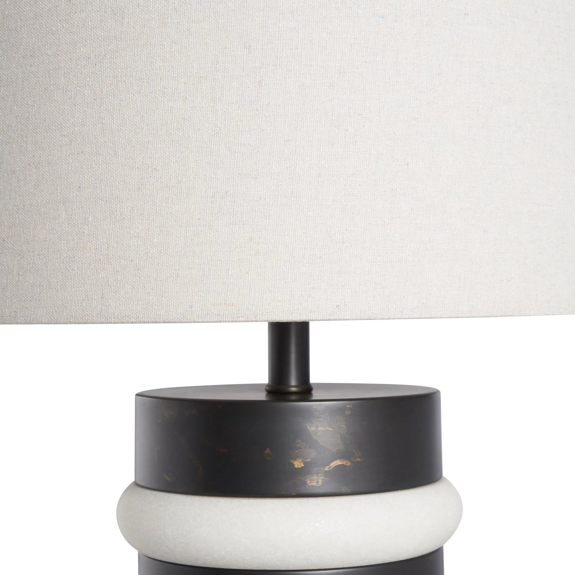 Stevie Lamp by Wildwood in white, cream, black and white, modern bronze. Made from unique in a unique style.