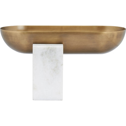 Cassie Catchall Dish by Wildwood in white, cream, gold and natural white, antique brass. Made from unique in a unique style.