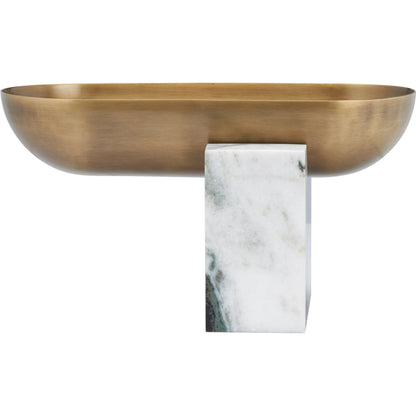 Cassie Catchall Dish by Wildwood in white, cream, gold and natural white, antique brass. Made from unique in a unique style.