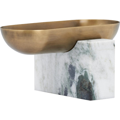 Cassie Catchall Dish by Wildwood in white, cream, gold and natural white, antique brass. Made from unique in a unique style.
