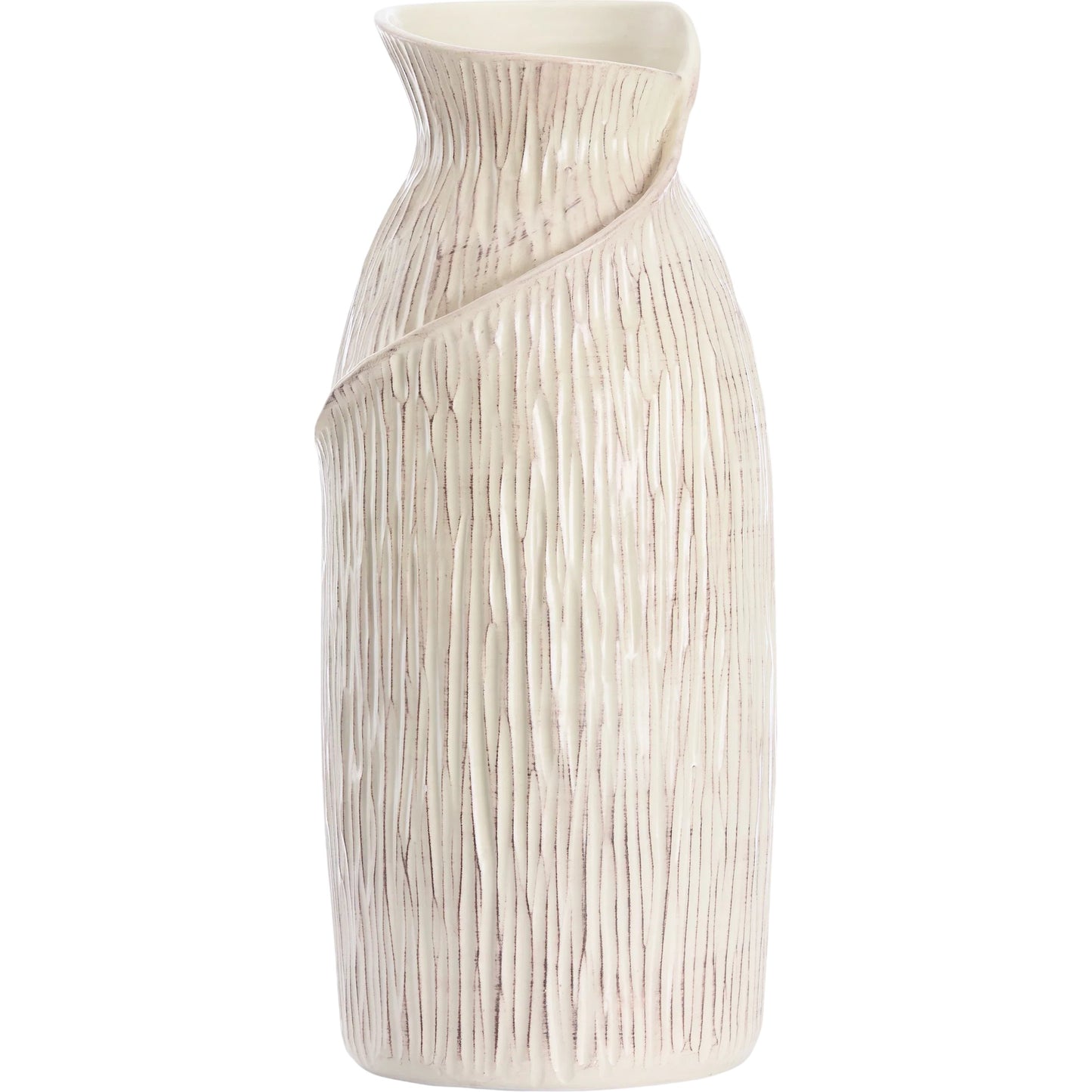000 SI-2534025 | Primary Silo | Hugo Vase by Wildwood in white, cream and white glaze. Made from unique in a unique style.