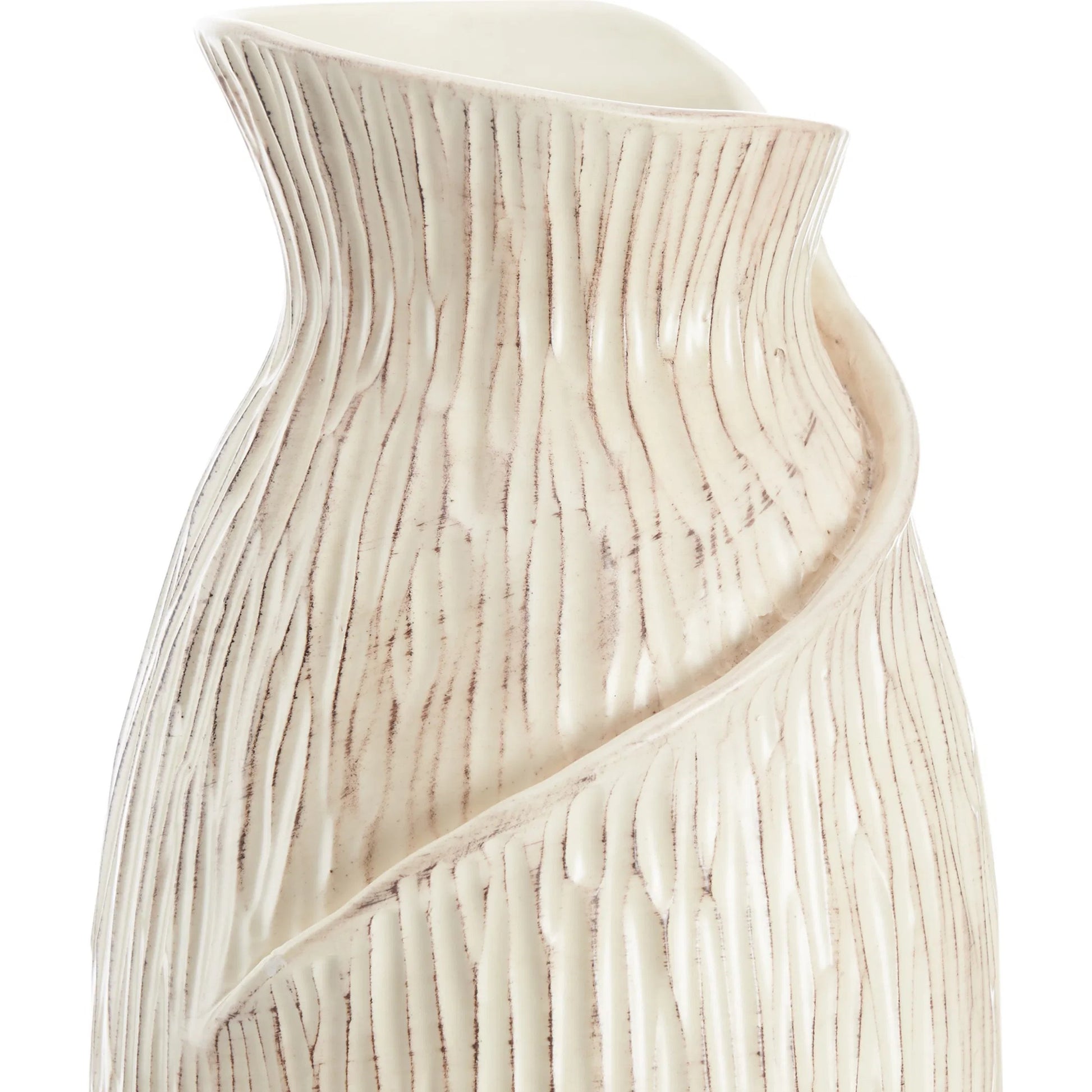 Hugo Vase by Wildwood in white, cream and white glaze. Made from unique in a unique style.