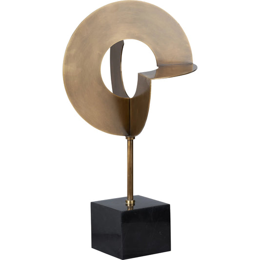 Boris Sculpture by Wildwood in gold, black and natural black, antique brass. Made from unique in a unique style.