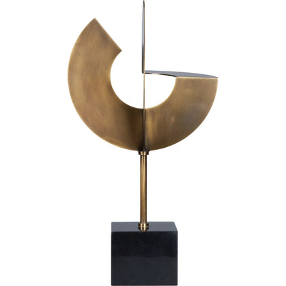Boris Sculpture by Wildwood in gold, black and natural black, antique brass. Made from unique in a unique style.