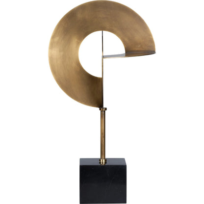 Boris Sculpture by Wildwood in gold, black and natural black, antique brass. Made from unique in a unique style.