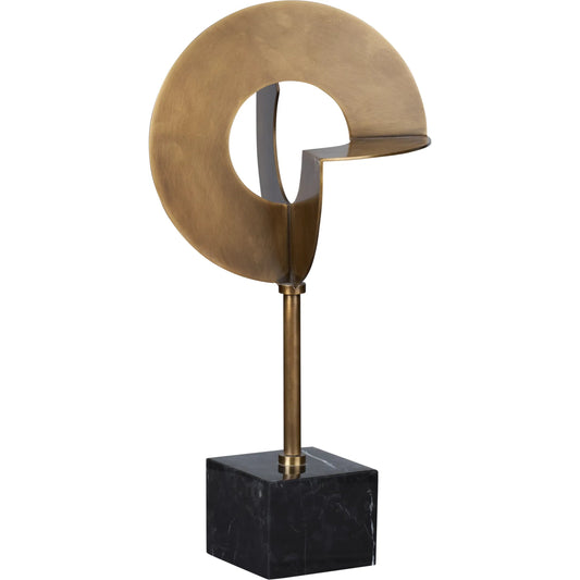 Boris Sculpture by Wildwood in gold, black and natural black, antique brass. Made from unique in a unique style.