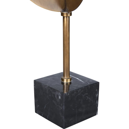 Boris Sculpture by Wildwood in gold, black and natural black, antique brass. Made from unique in a unique style.