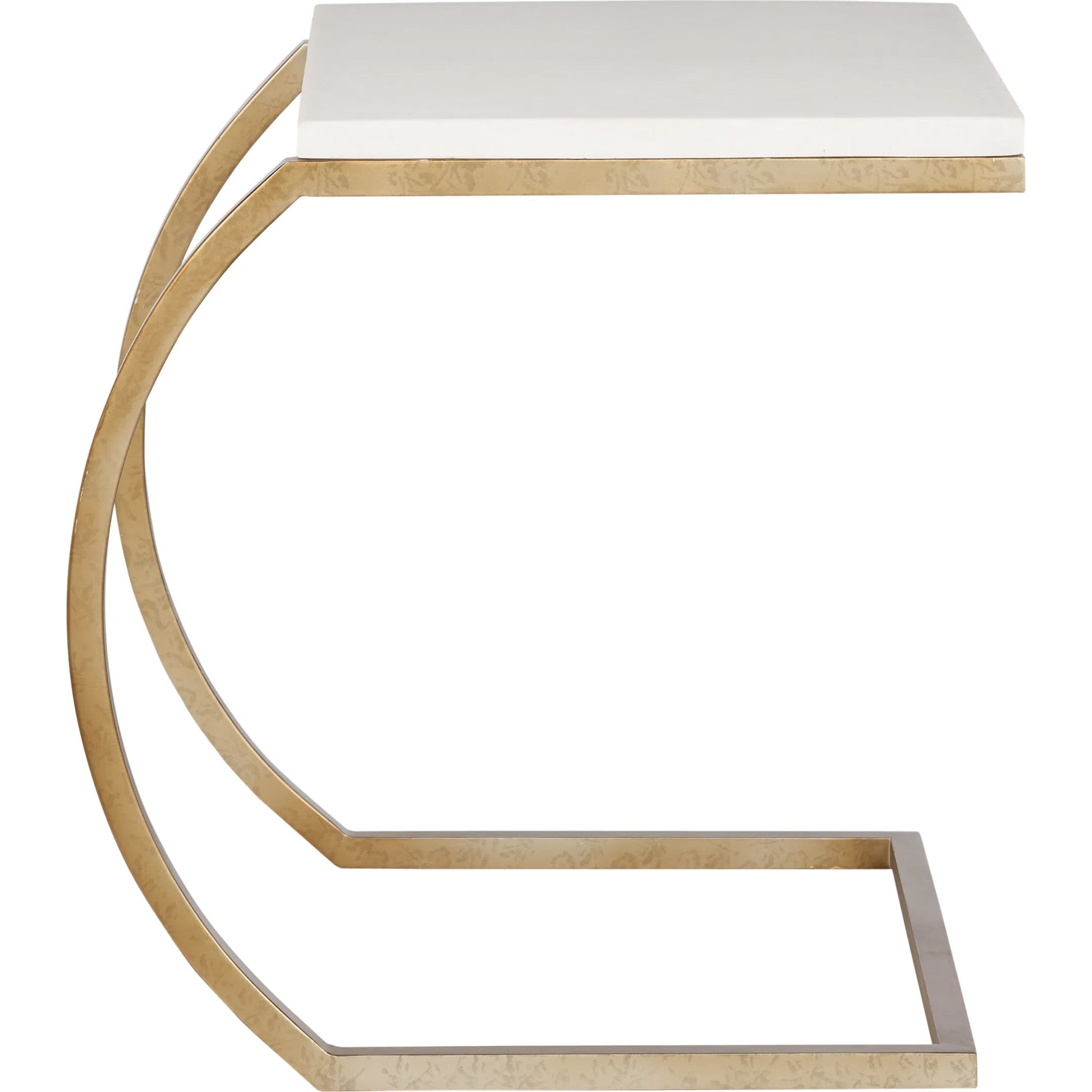 Ashland Side Table by Wildwood in white, cream, gold and natural white, gold. Made from unique in a unique style.