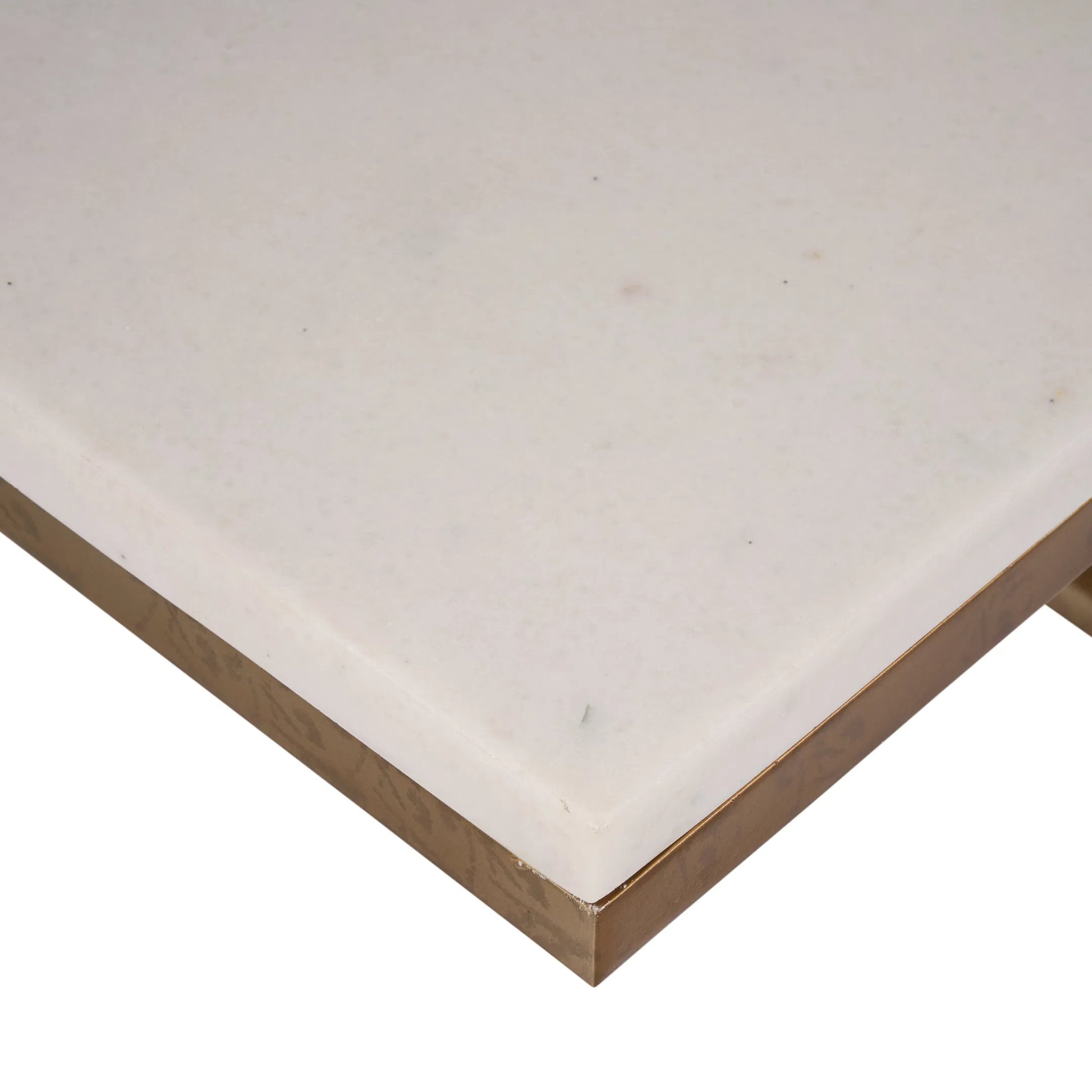 Ashland Side Table by Wildwood in white, cream, gold and natural white, gold. Made from unique in a unique style.