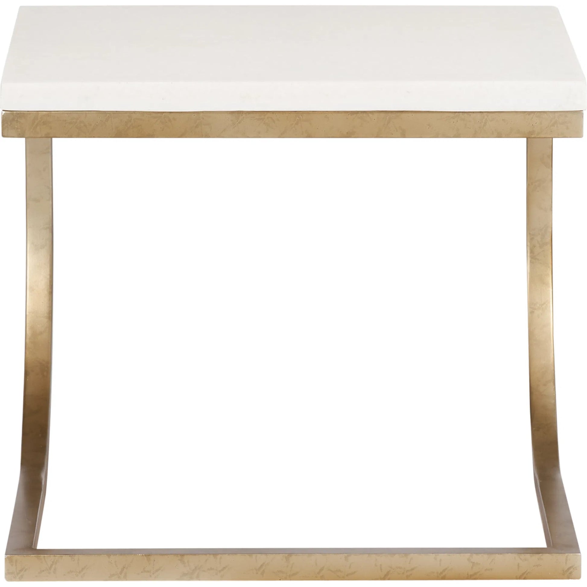 Ashland Side Table by Wildwood in white, cream, gold and natural white, gold. Made from unique in a unique style.