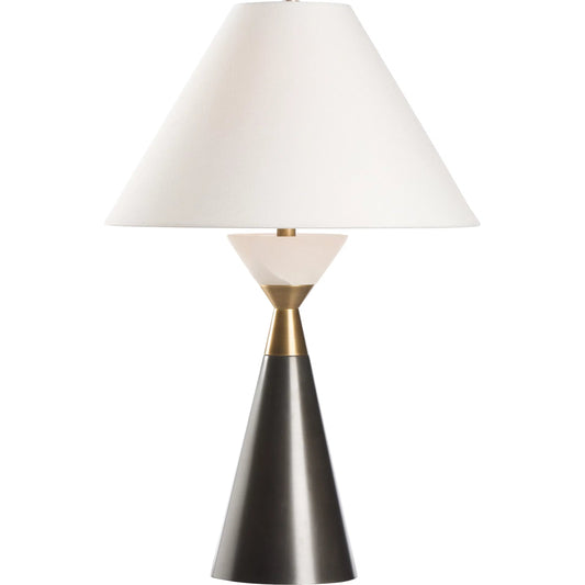 Nichols Lamp by Wildwood in brown, gold and bronze, antique brass, natural white. Made from unique in a unique style.
