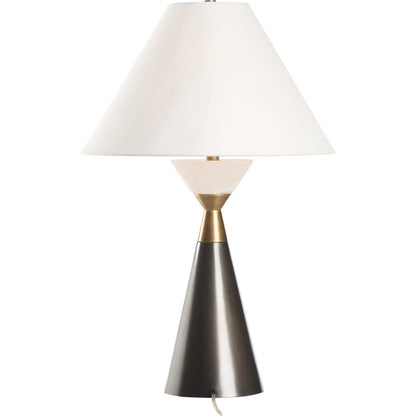 Nichols Lamp by Wildwood in brown, gold and bronze, antique brass, natural white. Made from unique in a unique style.